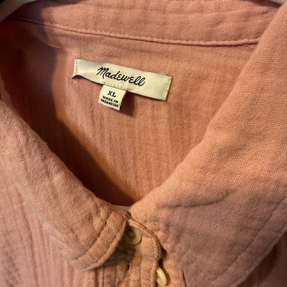 Madewell crinkle cotton button down - Picture 6 of 6